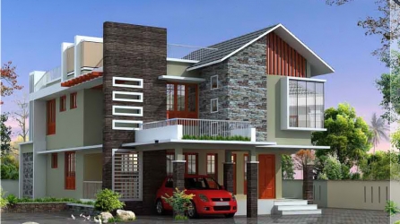 2500 sq.feet contemporary modern home design