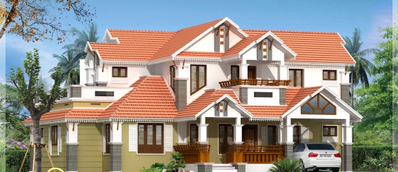 New Traditional mix 4 bedrooms  home design